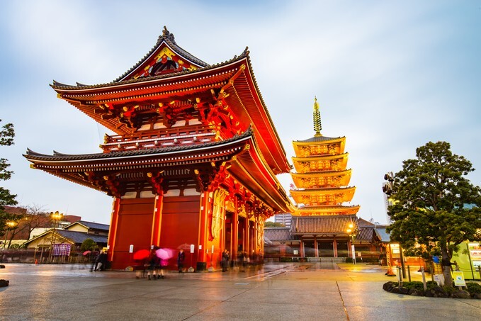 Senso-ji temple in Tokyo, Japan